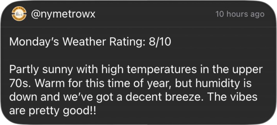 New York Metro Weather